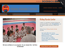 Tablet Screenshot of hickeykaratecenter.com